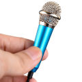 Portable 3.5mm Stereo Studio Microphone Earphone Ktv Karaoke Mini Microphone for Cell Phone Laptop Computer Desktop Small Size Mic. 