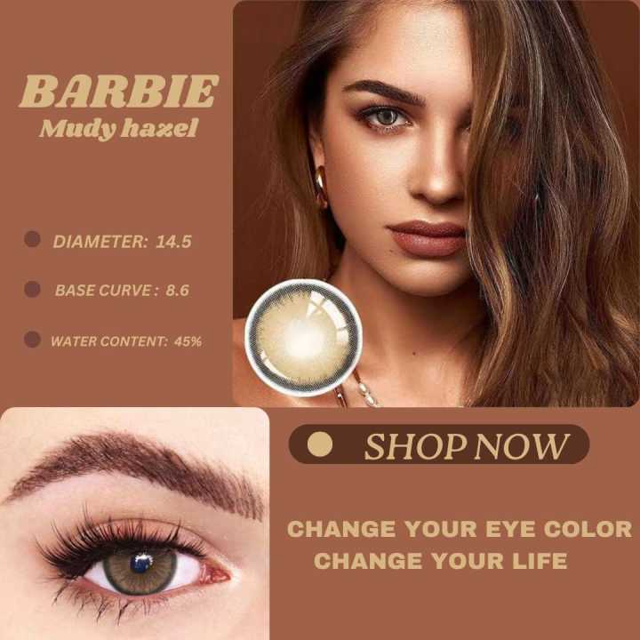 "Barbie Muddy Hazel Eye Contact Lenses: Natural, Warm, and Enigmatic"