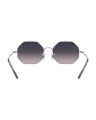 Ray-Ban Sunglasses Octagonal Metal Silver Frame Blue Gradient Polarized Lenses-RB1972-9149/78-54. 
