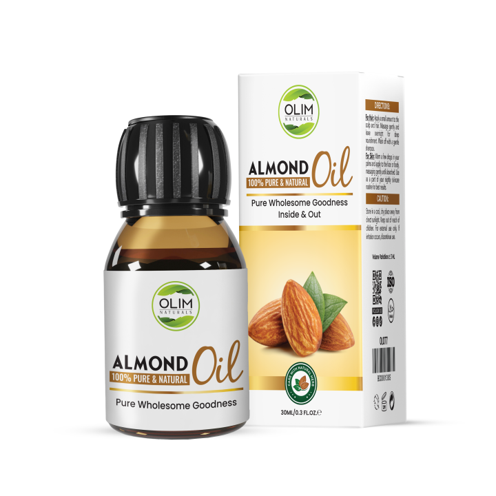 Olim Naturals - Almond Oil Sweet Cold Pressed Pure Edible Cooking Skin Care Massage Hair