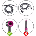 For Dyson Hair Dryer Universal Replacement Parts Accessories HD01/02/03/04/07/08/15 1.8M Power Cord EU Plug. 