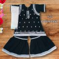 Garara Dress Stylish | Baby Girls Garara Suit | 3-Piece Gharara Set | Black Dress for Kids | New Collection 2025. 
