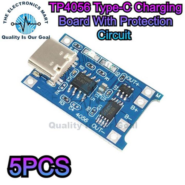 5PCS TP4056 Type C USB 18650 Li-Ion Lithium Battery Charging Module ...