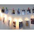 LED Photo Clip String Lights 3M 20 Clips 5V AA Warm White LEDs Home Decoration for Hanging Photos. 