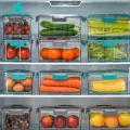 Green Home Food Container Date Reminding Refrigerator Vacuum Vegetable Fruit Storage Box. 