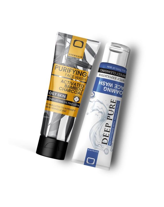 Dermagin%20Facial%20Kits%20(5%20Tubes%20x100ml)%20with%20Deep%20Pure%20Foaming%20face%20Wash%20%20100%20ml%20&%20%20Purifying%20%20Activated%20Bamboo%20Charcoal%20Face%20Wash%20100ml%20-%20Image%202