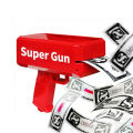 Money Gun Toy with 100 Pcs Play Money - Prop Cash Gun for Parties and Events. 