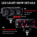 1Pc Universal 3-Lens Fog Light Ultra Bright 12-80V, Dual Color Yellow/White, Flash Mode, With Aluminum Body, Universal Light for Bike, Car, Truck - Super Bright and Durable Design.. 