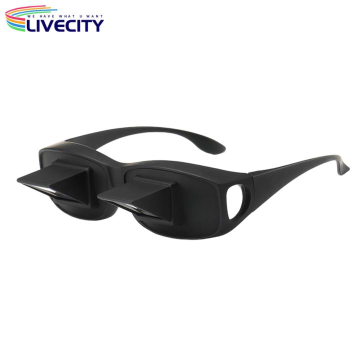 Horizontal Viewing Lazy Glasses Lazy Glasses for Comfortable Tv Watching Reading in Bed Reduce Face Pressure Rotate View 90 Degrees Horizontal Prism Spectacles for Relaxation Neck-friendly Lazy