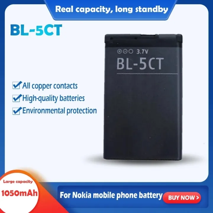 3.7V 1050mAh BL-5CT BL5CT Rechargeable Phone Battery for Nokia 3720 5220 5220XM 6303i 6750 6330 6303i C5 C5-02 C5-00i C5-00