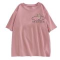 Pink Dreamer Cloud Sun Printed T Shirt for Girls & Women Cotton Jersey Top. 