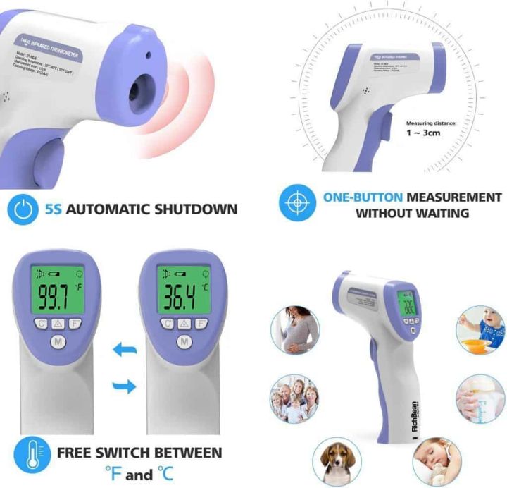 Portable%20%E2%84%83/%E2%84%89,%20Fever%20Alarm%20Precise%20LCD%20Digital%20Non-contact%20Body%20IR%20Laser%20Infrared%20Forehead%20Thermometer%20-%20Image%203