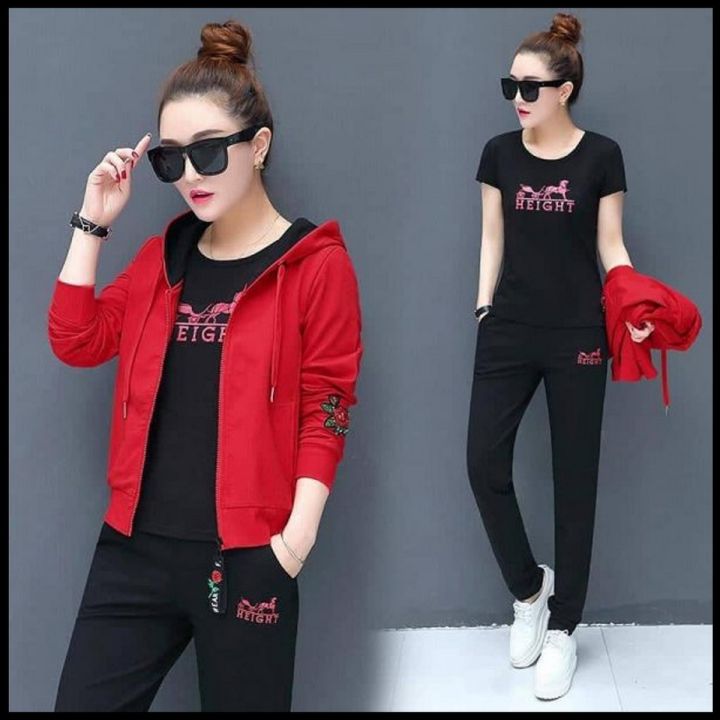 TS-COMBO OF 3 ( T SHIRT+TROUSER+JACKET) TRACK SUIT DESIGN