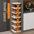 5-Layer Multi-Functional Rack Versatile Stackable Organizer for Shoes, Kitchen rack, Bedroom corner racks, Lounge portable shelves- X Rack, Space-Saving Plastic Cabinet, Easy Assembly, Ideal for Home Storage & Closet Shoe Shelf. 