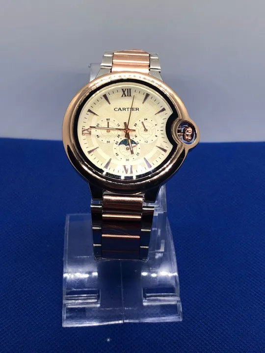 Cartier%20Mens%20Watch%20Roman%20Symbols%20chain%20straps%20Silver%20Gold%20Watch%20-%20Image%206