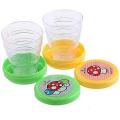 Safdar Mart- Set of 2 Attractive Magic Glass for Kids, Folding Collapsible Magic Cup, Foldable Mug Glass for Travel, Outdoors, Hiking (Multicolor). 