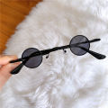 Vintage Rock Punk Man Sunglasses Classic Small Round Sunglasses Women Wide Bridge Metal Frame Black lens Driving Eyewear. 