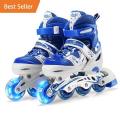 Otw-Cool Adjustable Roller Skates for Boys, All 8 Wheels Skates , Safe and Fun Illuminating for Kids. 