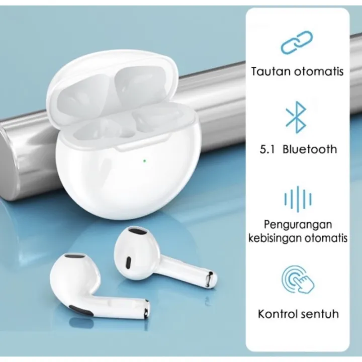 AirPods%20Pro%206%20Hi-Fi%20Wireless%20Airbuds%205.0%20Bluetooth%20Earphone%20Slim%20small%20size%20with%20Charging%20Case%20White%20-%20Image%204