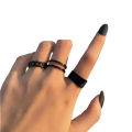 Stylish Pack of 3 Rings For Girls Birthday Gift Punk Cool Hip Pop Rings Size Adjustable Alloy Rotate Ring For Women Party Gift Black Rings For Girls Soomas Jewels Rings. 