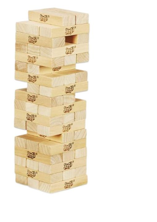 Hasbro Gaming Jenga Tower Wooden Blocks Game Wood Toy - Classic Jenga Game Wooden Blocks Stacking Tumbling Tower