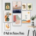 8 Various Sizes Minimalist Boho Wall Art with Motivational Quotes Posters Prints, Home & Room Decoration Items, Wall Decor Posters, Home Decor Wall Art, HD Quality Prints, Wall Hanging Room Decor Items, Wall Photo Cards Prints. 