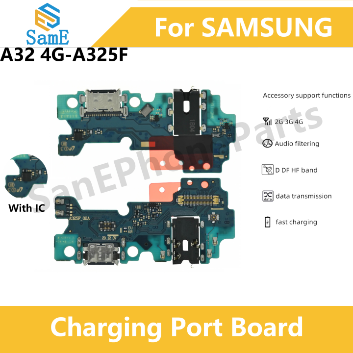 With IC Support Fast Charging For Samsung A32 4G A325 A325F USB Dock Charger Port Charging Port Board Flex Cable
