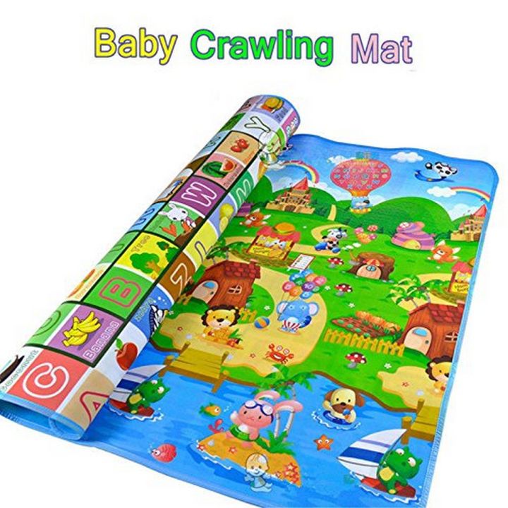 Baby Crawling Play Mat Floor Game 4ft x 6ft 5mm Double Sided