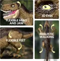 Remote Control Dinosaur Robot Toys RC Realistic Walking Tyrannosaurus Rex Dinosaur Toys for Kids Rechargeable Jurassic Park Walking T-rex Toys with Mist Spray, Touch Sensing, Light & Roar, Shaking Head, Tail Wagging, RC Robot Dinosaur Gift for Boys Girls. 