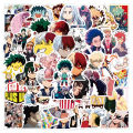 50PCS My Hero Academia Shoto Todoroki Stickers Cosplay Bakugou Katsuki Midoriya Izuku PVC Waterproof Stickers Gifts for Kids. 