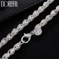 Doteffil 925 Sterling Silver 20/24 Inch Faucet Chain Necklace For Women Man Fashion Wedding Engagement Charm Jewelry. 