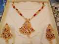 Malla Necklace Set with Beads and Pearls Chia/Bridal Set. 