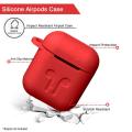 Silicone Airpods Case with Hook for Gen 1 2 i11 i12 i13 i14 i15 i18 Shockproof. 