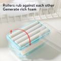 Rolling Soap Dispenser - Hands-Free Soap Roller Box for Bathroom, Kitchen & Sink - Foaming Soap Holder Tray, Soap Storage Container, Rotating Soap Box, Soap Rolling Brush, Soap Saver, Easy Soap Dispensing PROMISE TO SELL. 