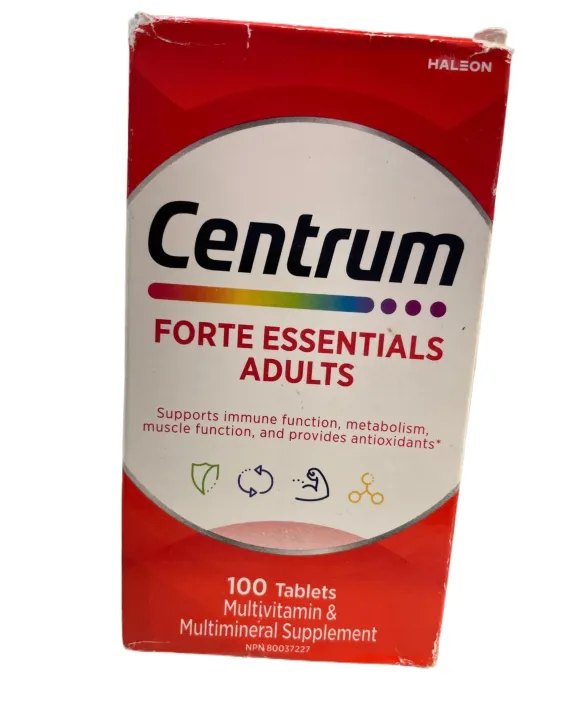Centrum Fort-Essentials Multivitamin for Adults – 100 Tablets – Energy ...