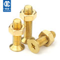 Copper countersunk head cross bolt nut set flat head lengthened machine wire screw combination M4M5M6M8M10M12. 