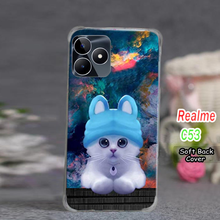 Realme C53 Back Cover - Cat 2Gud Soft Phone Case For Girls And Boys