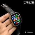Z77 Ultra Smart Watch Always On Display Ocean + Leather Strap Wireless Charger 49 MM. 