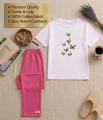 Nighty Soft Cotton Night Wear for Women Night suit for girls and women, Sleeping Multicolor Dress Girls Sleepwear Loungewear Summer Sleeping Suit T shirt and Pajama ,Night Dress for girls and women. 