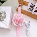 The new cute star Kirby watch fan is portable and windy, ultra-silent dormitory small fan charging. 