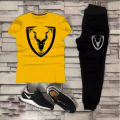 Printed T-shirt And Trouser Summer Track Suit For Men. 