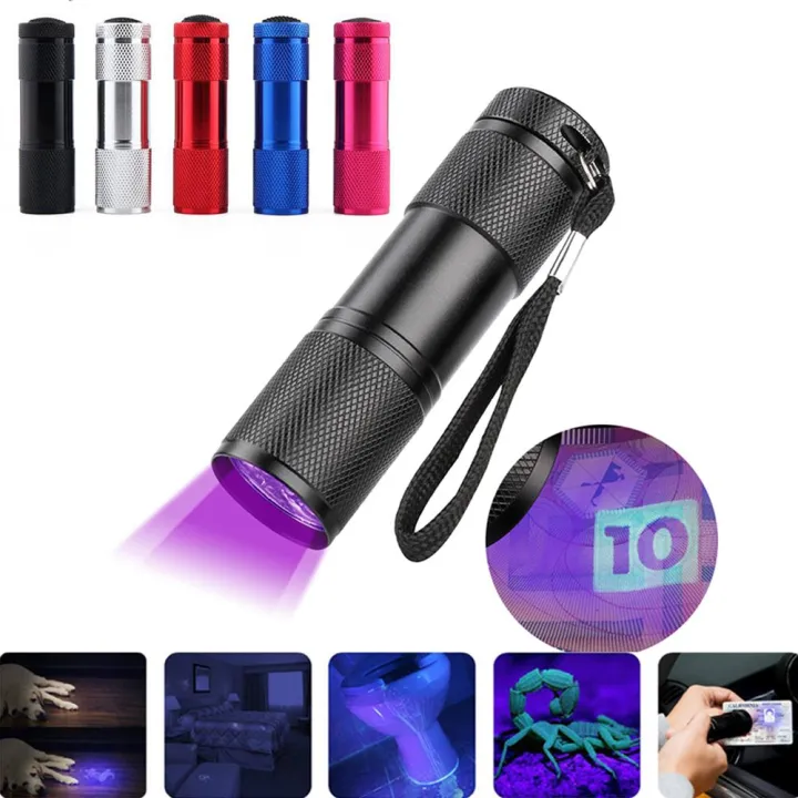 Uv Torch Invisible Ink Aluminum Alloy Invisible Ink Marker 395nm UV Torch Purple Light Ultra ...