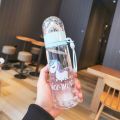 Water bottle cute unicorn creative micro landscape interesting design plastic water cup rainbow color girl portable portable. 
