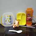 Frozen Sofia Ben Ten  Minions  Double Layer Kids School Lunch Box with Spoon And Water Bottle 600 ml. 