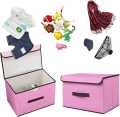 Home Fabric Folding Storage Storage Box With Lid Dustproof Portable Box Clothing Sundries Multifunctional Storage Box. 
