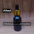 (10ml) Empty High Grade Essential Oil Serum Glass Dropper Refillable Bottle in Color Black (10 ml). 