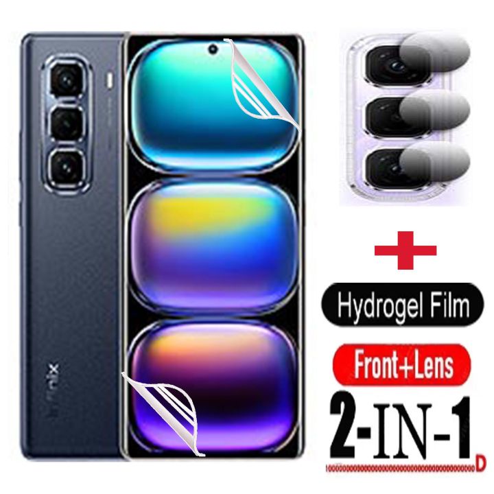 For infinix Hot 50 Pro Plus Hydrogel Hydraulic Film Soft TPU Screen Protector Comes Front Film With Camera Lens Film