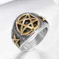 Five point star shaped finger rings classic retro punk rings for men gothic rings in south africa. 