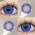 【HOT】 UYAAI Cosmetics Color Contact Lenses Cosplay Red Color Lens Anime Black Lenses Korean Lenses Grow Eye Big Eye Lens Blue Lenses. 