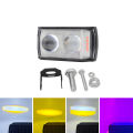 1 Pc Dual Lens Projector Bike Light – LED Fog Light with 4 Colors (White, Yellow, Mixed, Flash) – Dolphin Projector Car Light – Night Vision Mini Projector Lens for Motorcycle & Jeep. 